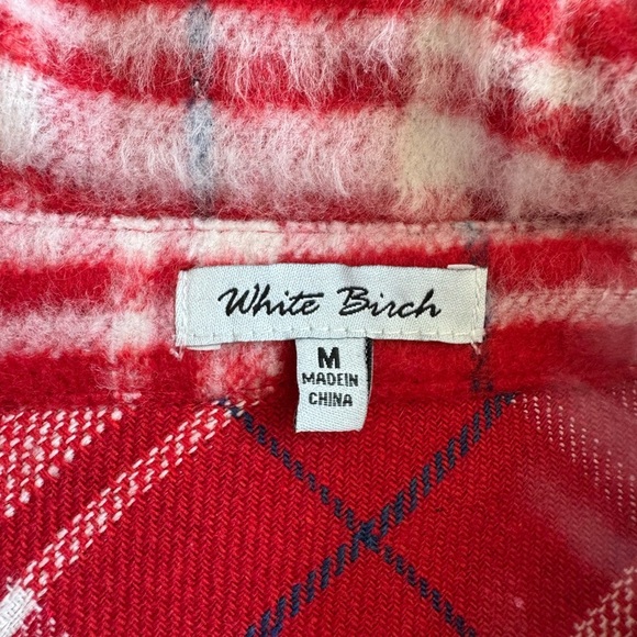 White Birch Plaid Shacket (sweater jacket).  Women’s size medium. Like new! - Picture 4 of 8